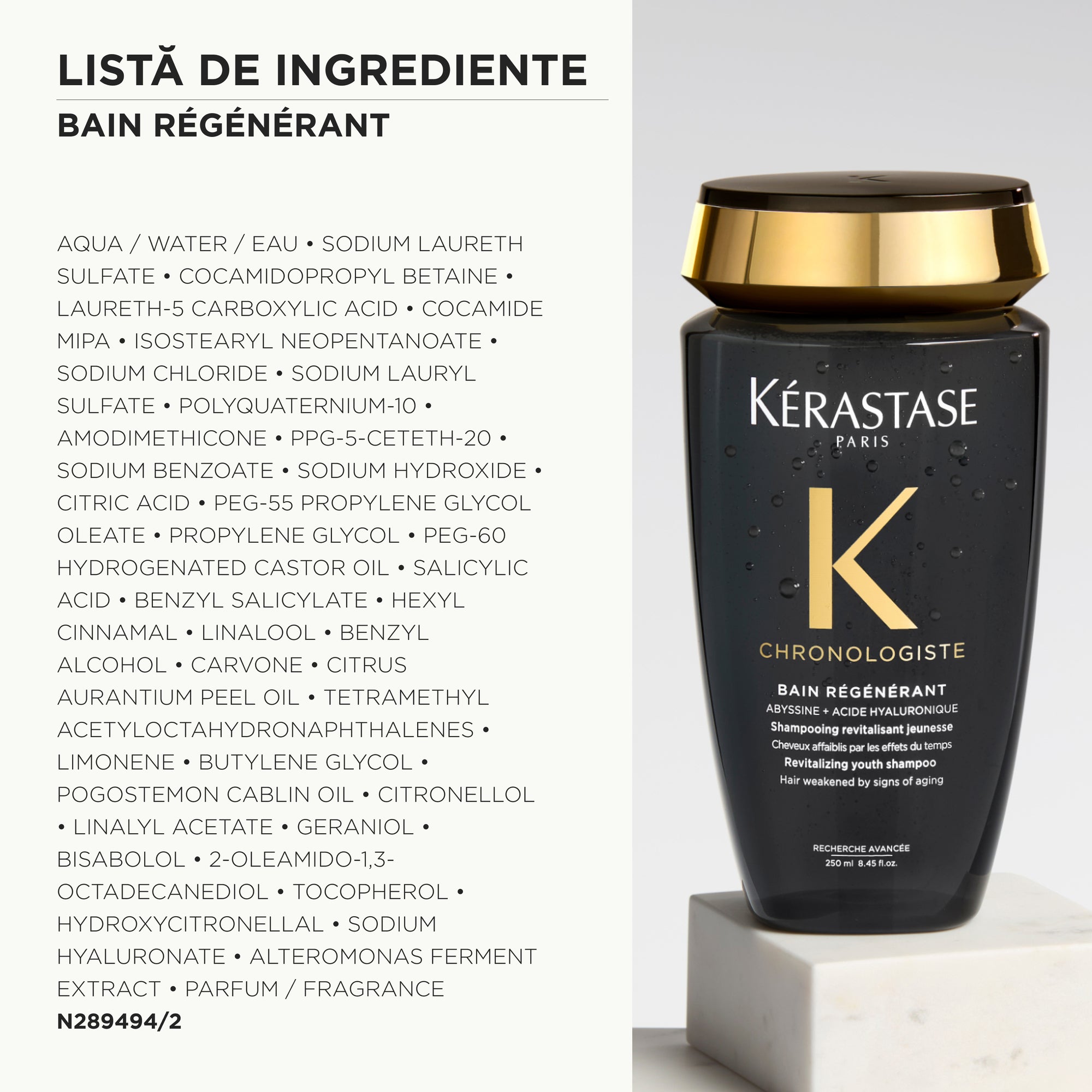 Kerastase Chronologiste Bain Regenerant Anti-Aging 250ml - Sampon Revitalizant si Hidratant