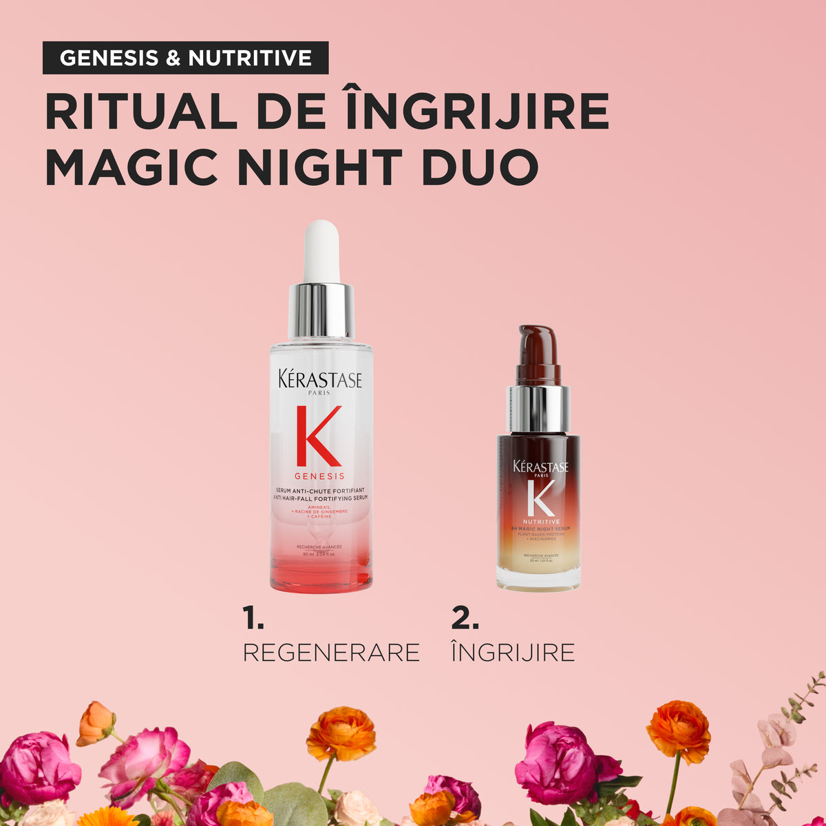 Kerastase Magic Night Duo Set - Genesis 90ml + 8H Magic Night Serum 30ml