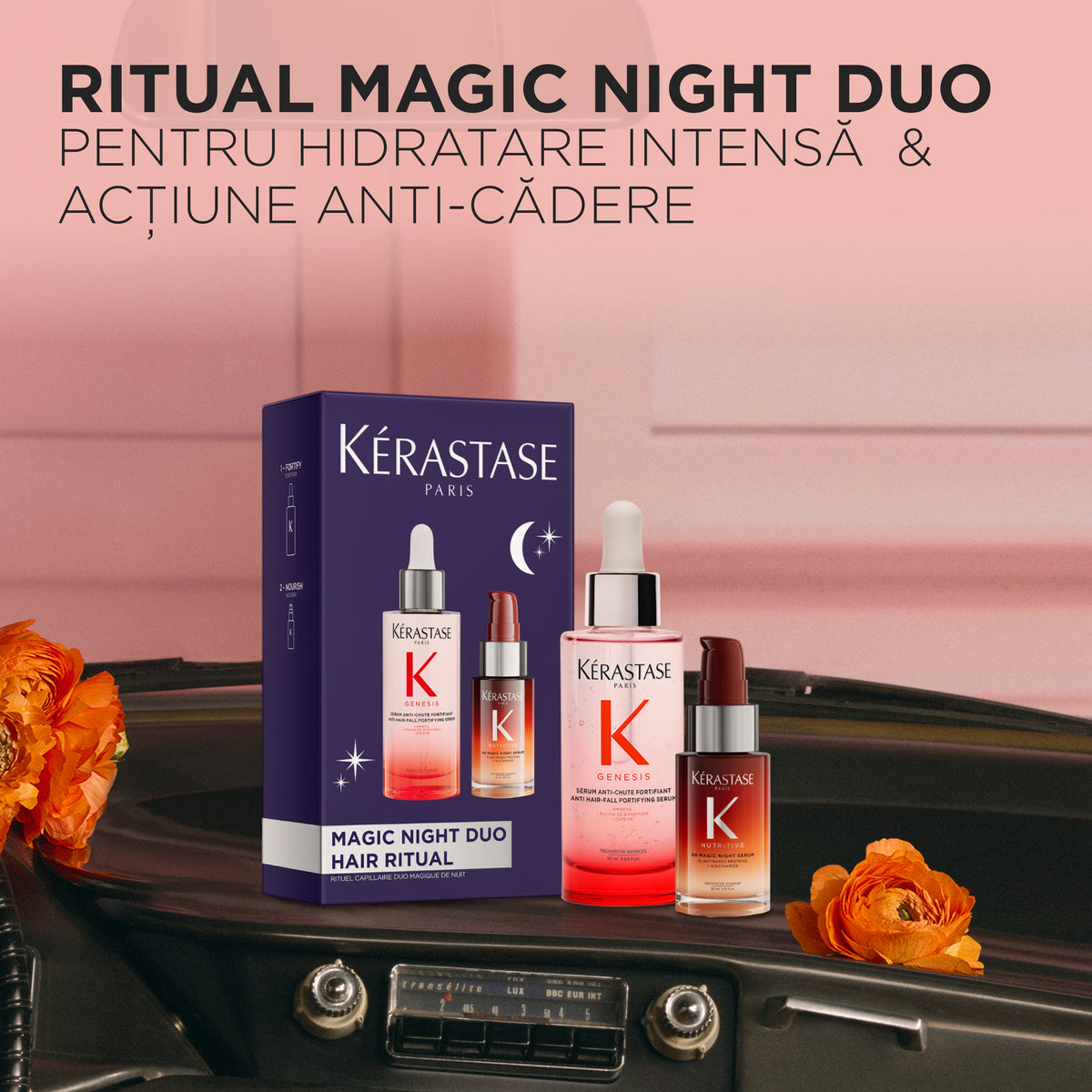 Kerastase Magic Night Duo Set - Genesis 90ml + 8H Magic Night Serum 30ml