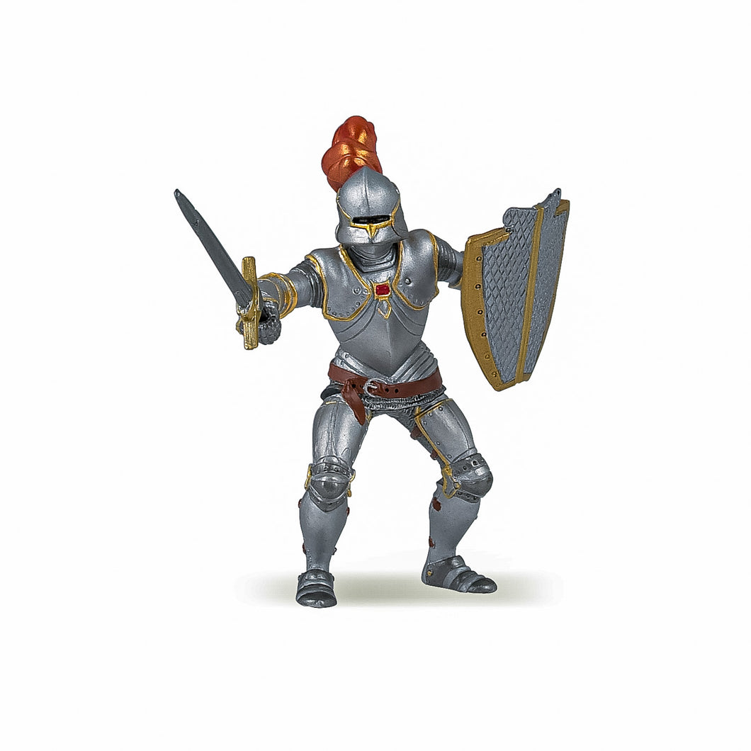 Papo Personaje Medievale Fantastice Figurina Cavaler in Armura Rosie