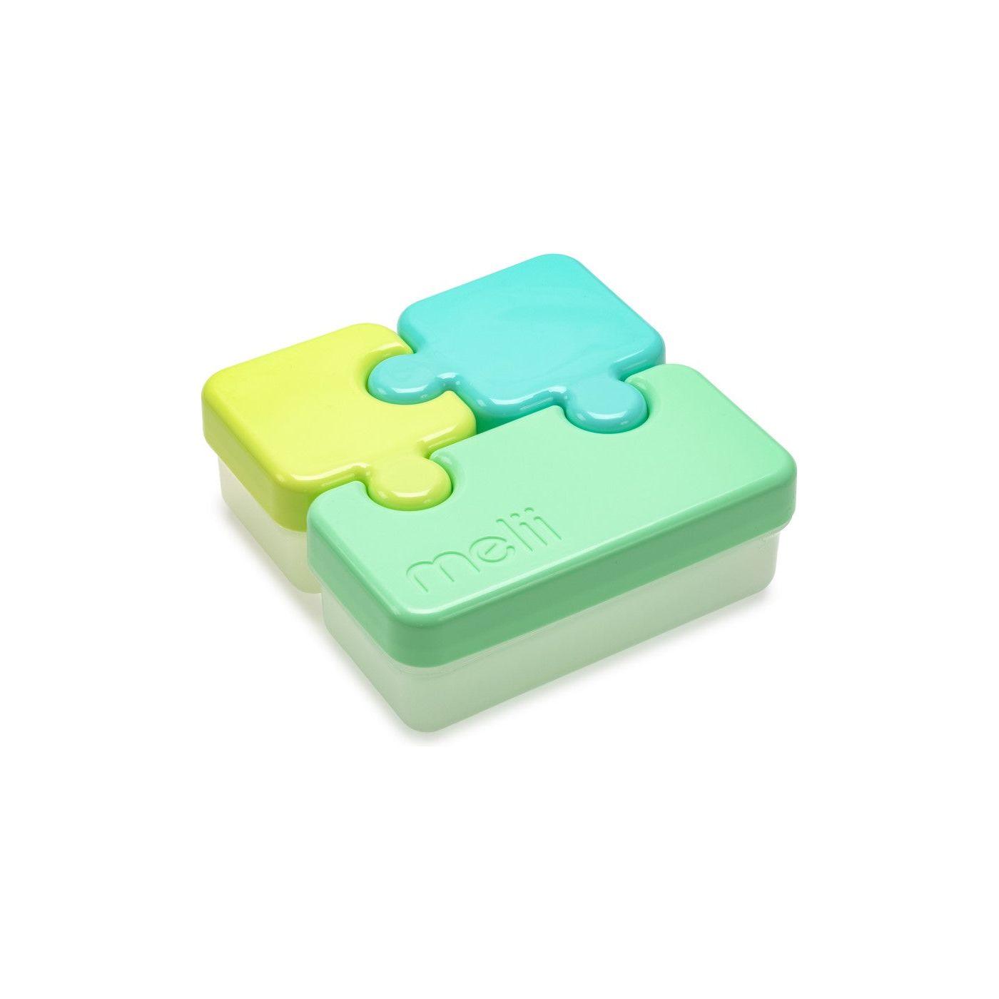 Melii Recipient Hrana Bebe Model Puzzle Albastru and Verde