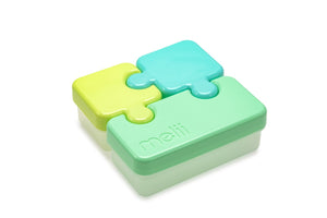 Melii Recipient Hrana Bebe Model Puzzle Albastru and Verde