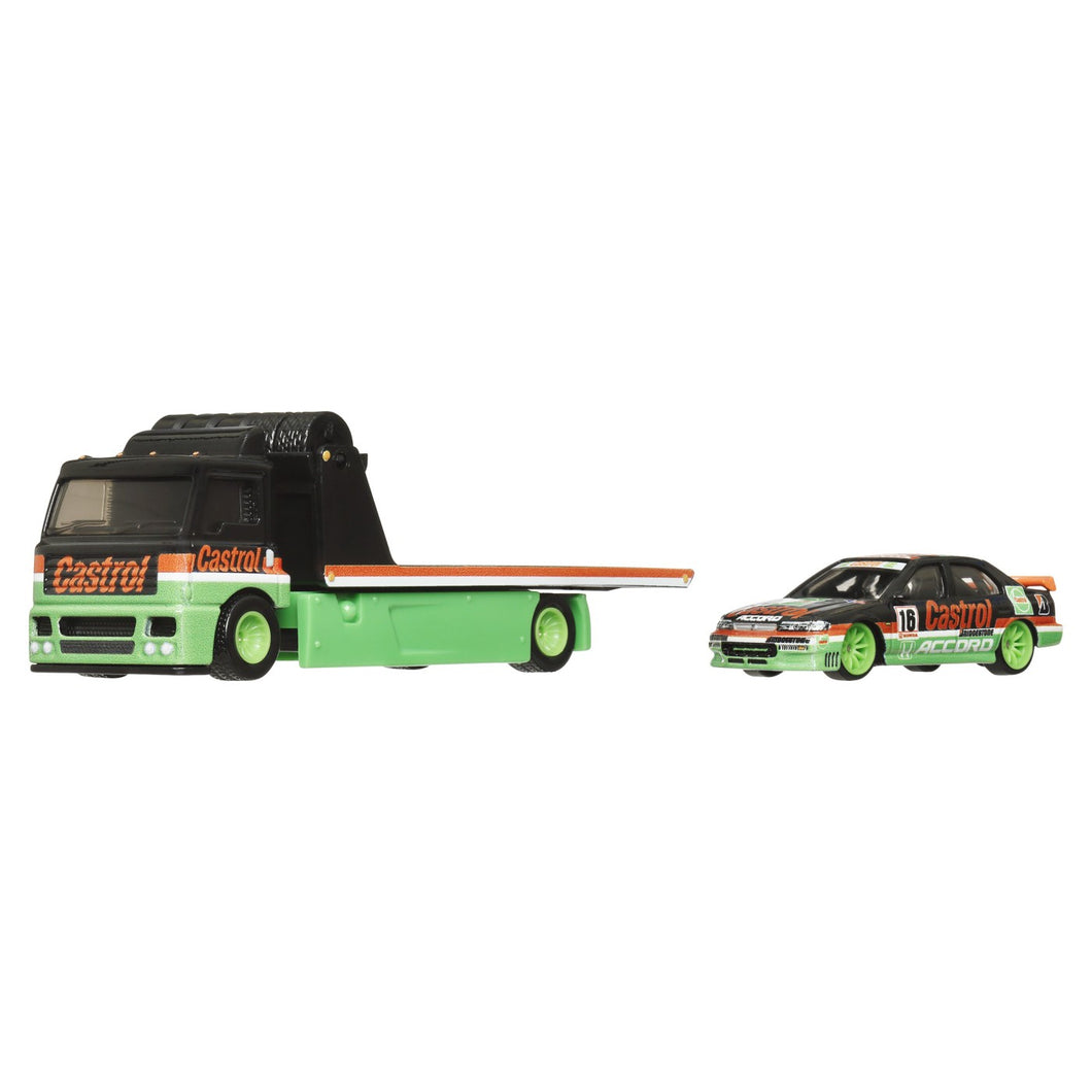 Hot Wheels Transportator Fleet Street cu Masinuta Honda Accord 96