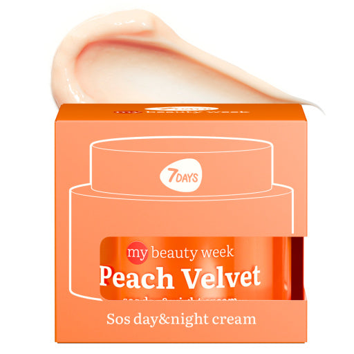 7DAYS Crema de Fata My Beauty Week Peach Velvet SOS Zi si Noapte 50ml - Pentru Ten Sensibil