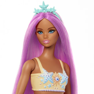 Barbie Dreamtopia Papusa Sirena cu Parul Roz si Coada Portocalie