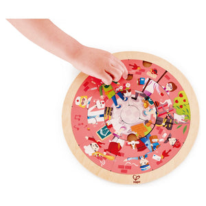 Hape Puzzle Rotund cu 2 Fete