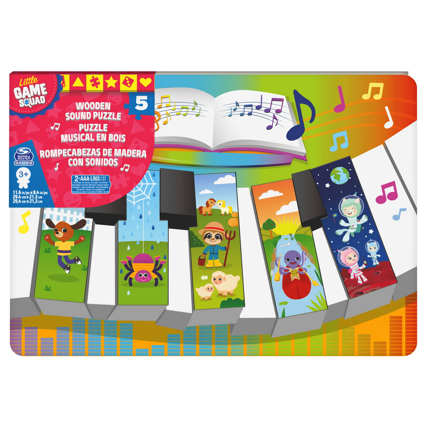 Puzzle din Lemn in Forma de Pian cu Sunete