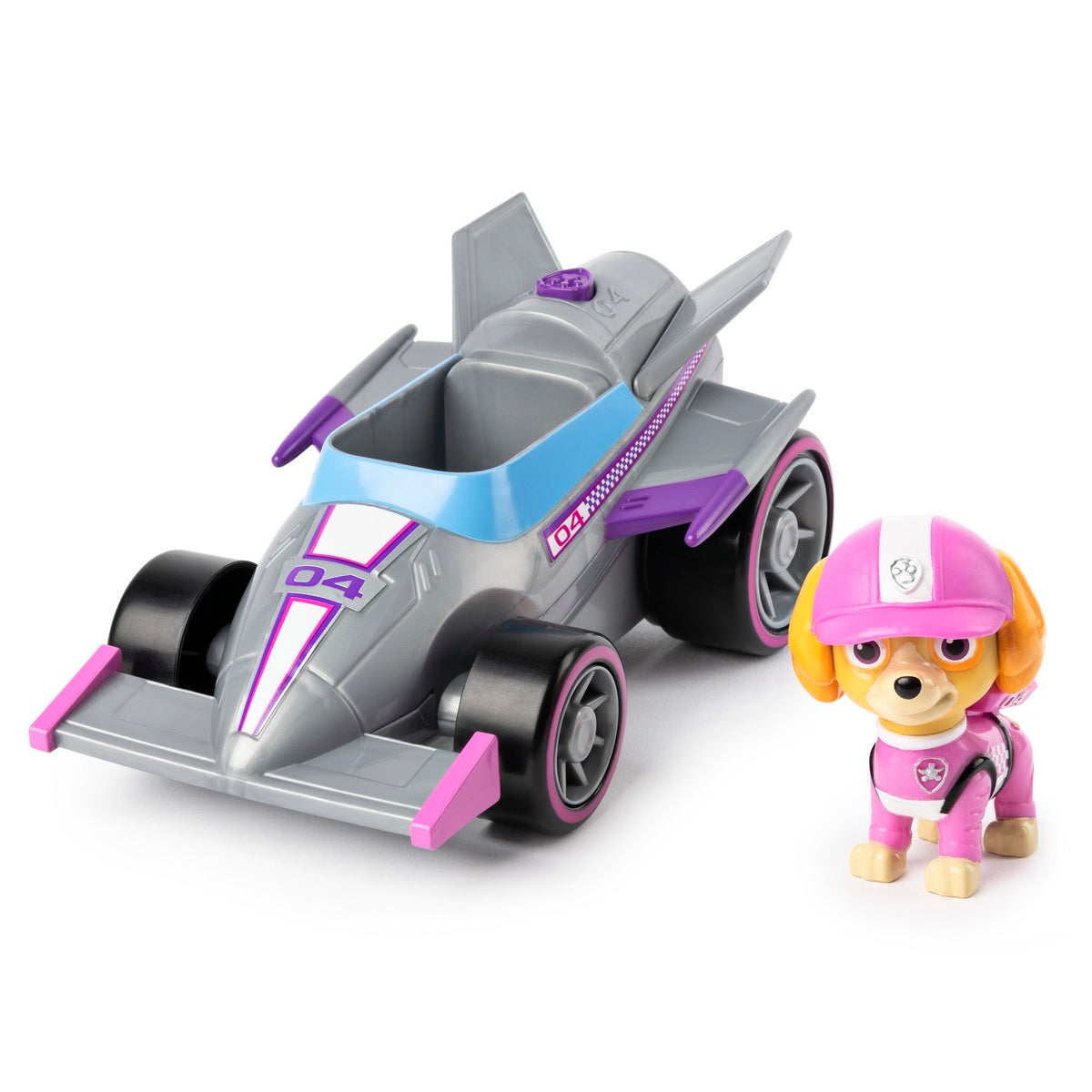 Paw Patrol Skye Masina de Curse cu Sunete si Motor Pull-Back