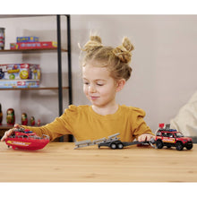 Încarcă imaginea în Galerie, Majorette Set Masina de Pompieri Land Rover si Barca de Salvare
