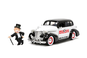 Jada Toys Set Masinuta Metalica Chevrolet Master Deluxe 1939 si Figurina Mr Monopoly