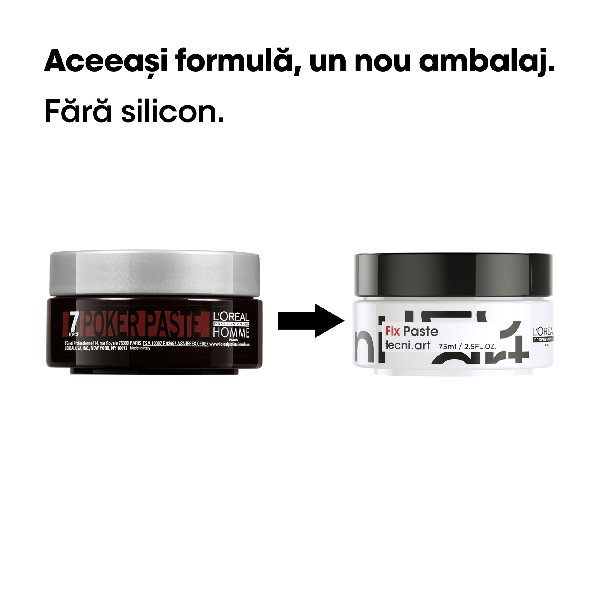 L'Oreal Professionnel Homme Poker Paste Pasta Modelatoare 75ml - Beauty Lounge