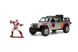 Jada Toys Marvel Set Masinuta Metalica Jeep Gladiator si Figurina Colossus