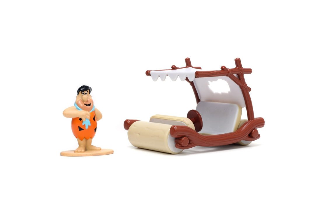 Jada Toys Set Masinuta Metalica Flintmobilul si Figurina Fred Flintstone