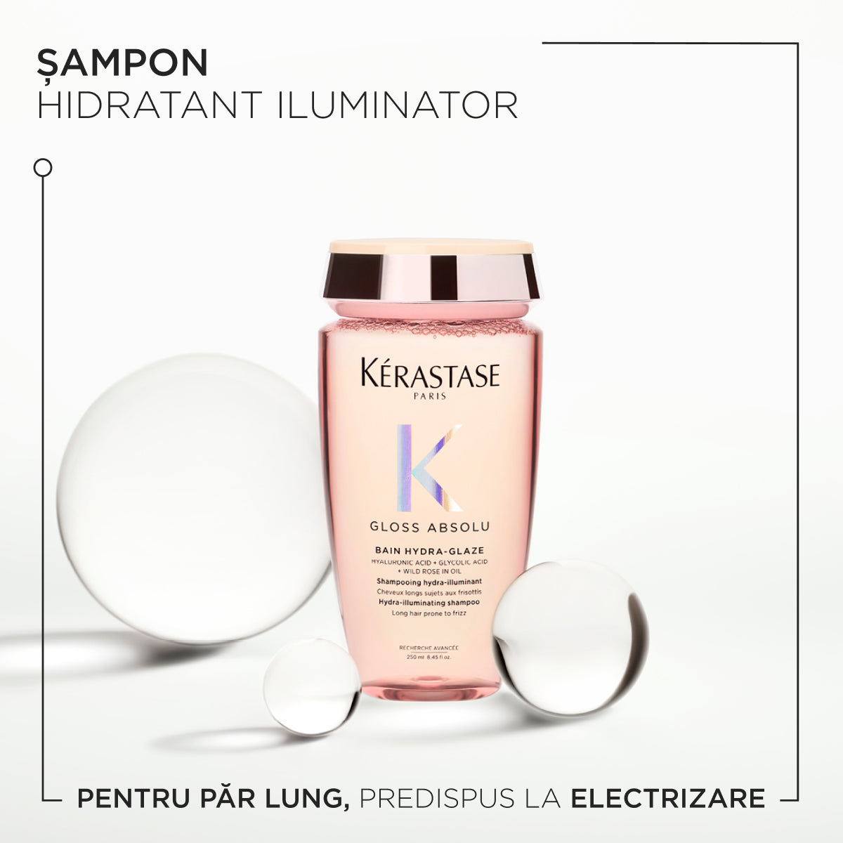 Set Kerastase Gloss Absolu – Sampon 250ml + Balsam 250ml + Ulei 45ml + Spray 190ml - Beauty Lounge