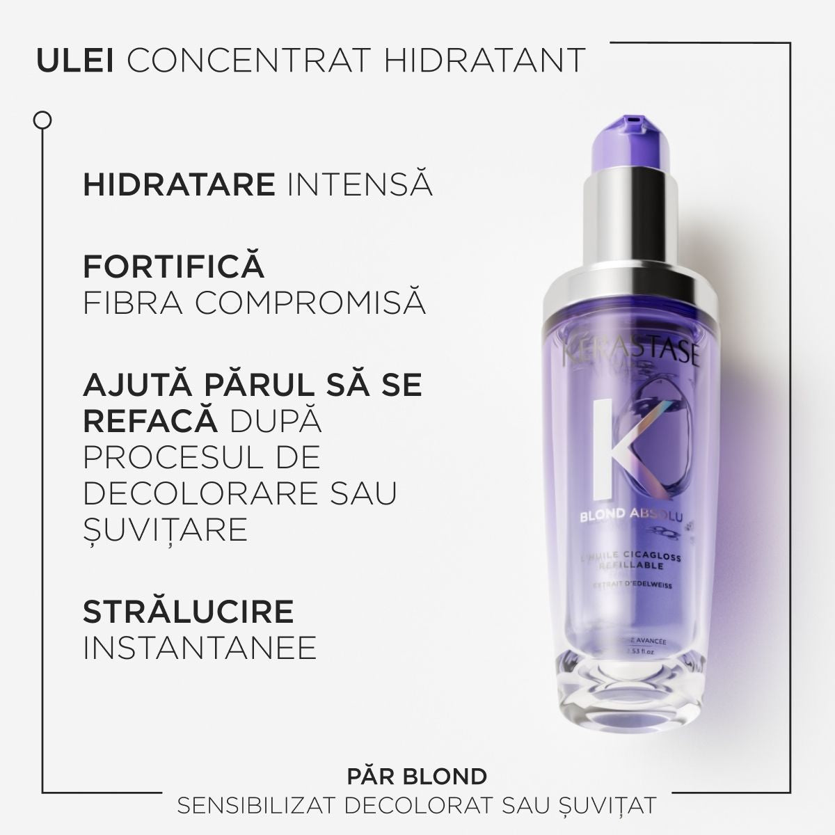 Kerastase Blond Absolu L'Huile Cicagloss - Ulei Pentru Par Blond Reincarcabil 75ml - Beauty Lounge