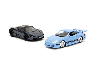 Jada Toys Fast And Furious Legacy Set 2 Masinute Metalice Porsche 911 GT3 Rs si McLaren 720S