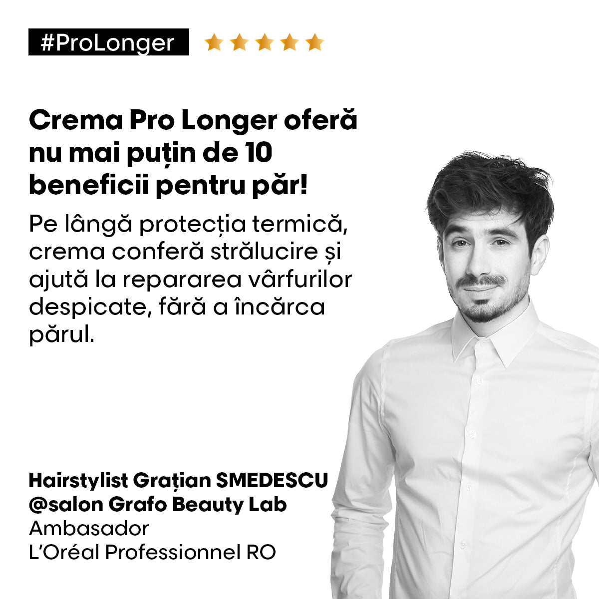 Set L’Oreal Pro Longer - Sampon 500ml + Crema Leave-In 150ml Pentru Repararea Lungimilor - Beauty Lounge