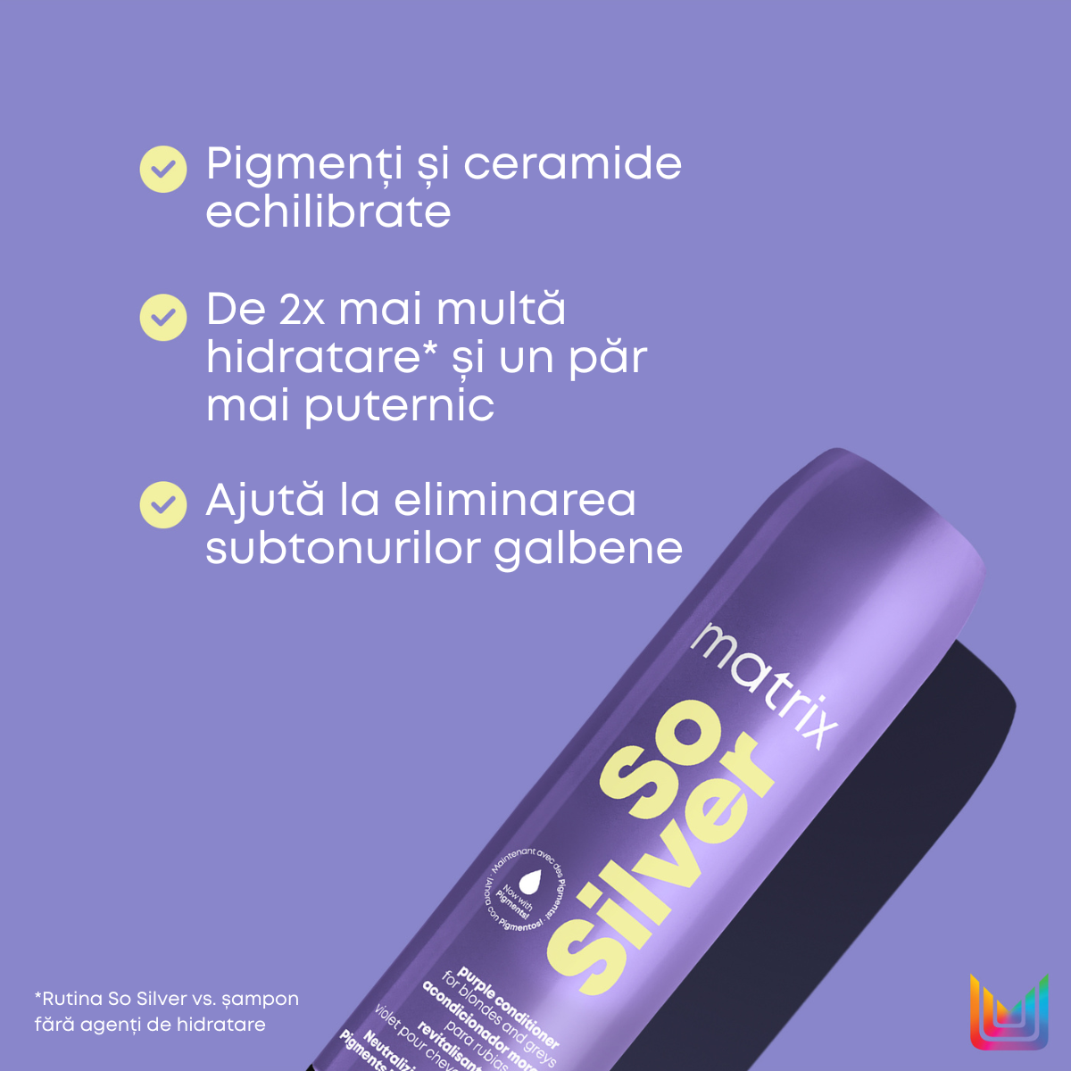 Matrix Total Results So Silver 300ml - Balsam de Par cu Pigment Violet