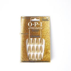 OPI xPress-On Kit Unghii False cu Efect de Gel - Break the Gold - Long