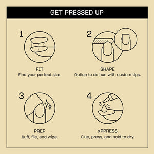 OPI xPress-On Kit Unghii False cu Efect de Gel - Break the Gold - Long