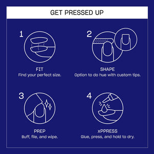 OPI xPress-On Kit Unghii False cu Efect de Gel - Blue-Gie - Long