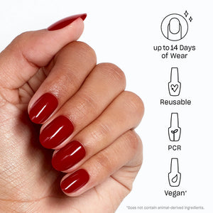 OPI xPress-On Kit Unghii False cu Efect de Gel - Big Apple Red - Classic