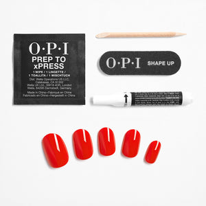 OPI xPress-On Kit Unghii False cu Efect de Gel - Cajun Shrimp - Classic