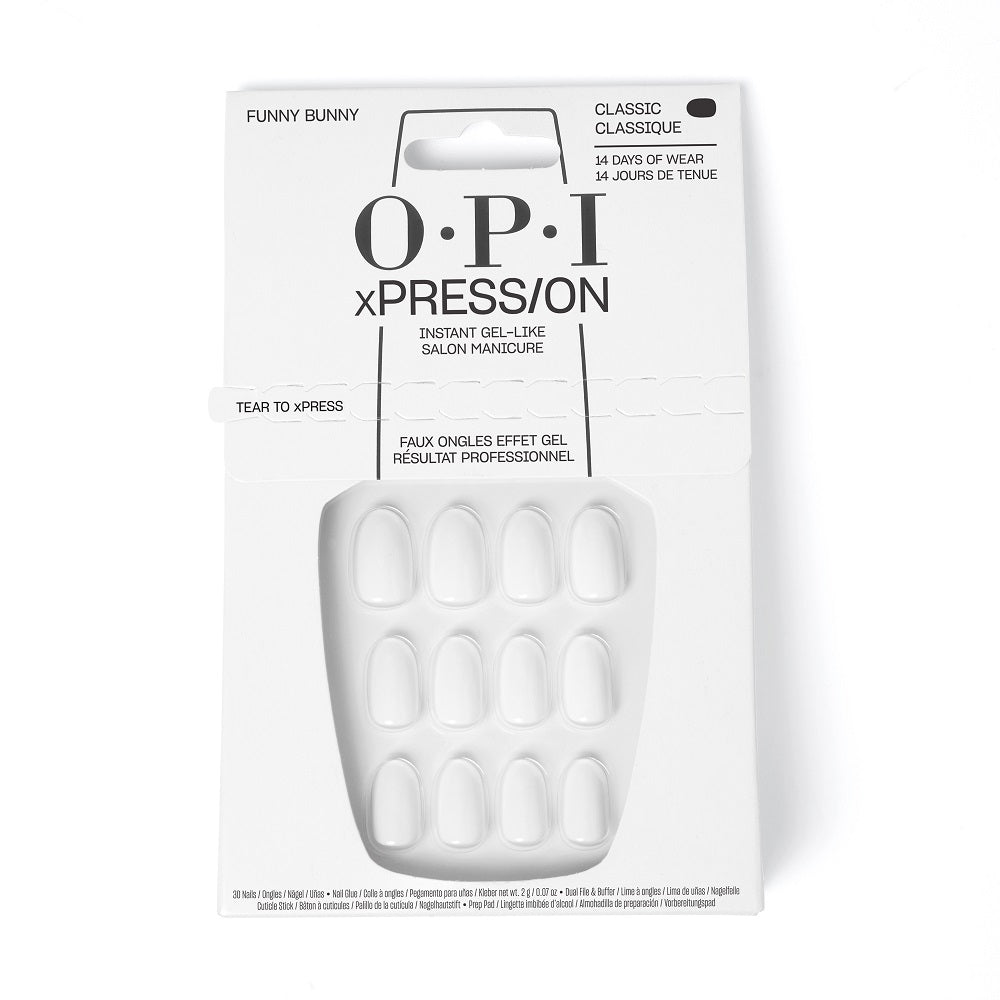 OPI xPress-On Kit Unghii False cu Efect de Gel - Funny Bunny - Classic