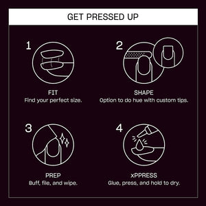 OPI xPress-On Kit Unghii False cu Efect de Gel - Lincoln Park After Dark - Classic