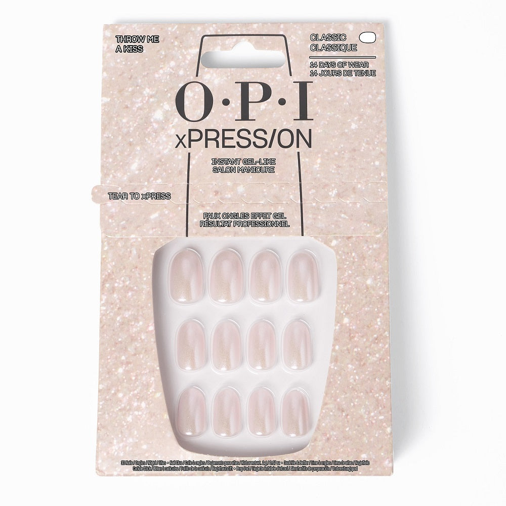 OPI xPress-On Kit Unghii False cu Efect de Gel - Throw Me a Kiss - Classic