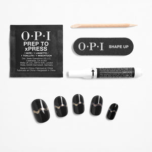 OPI xPress-On Kit Unghii False cu Efect de Gel - Certified Chic - Classic