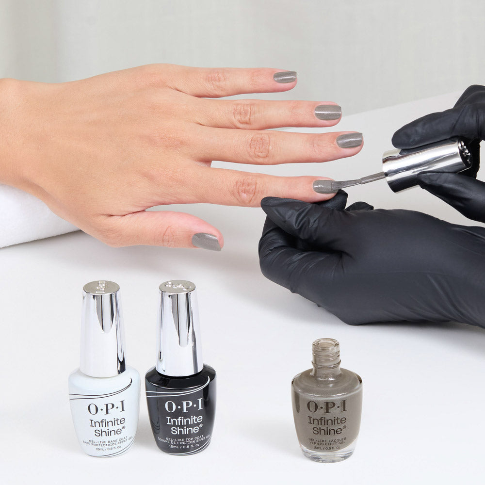 OPI Mani-tude Collection Lac de Unghii cu Efect de Gel - Belly Button Bling 15ml Gri