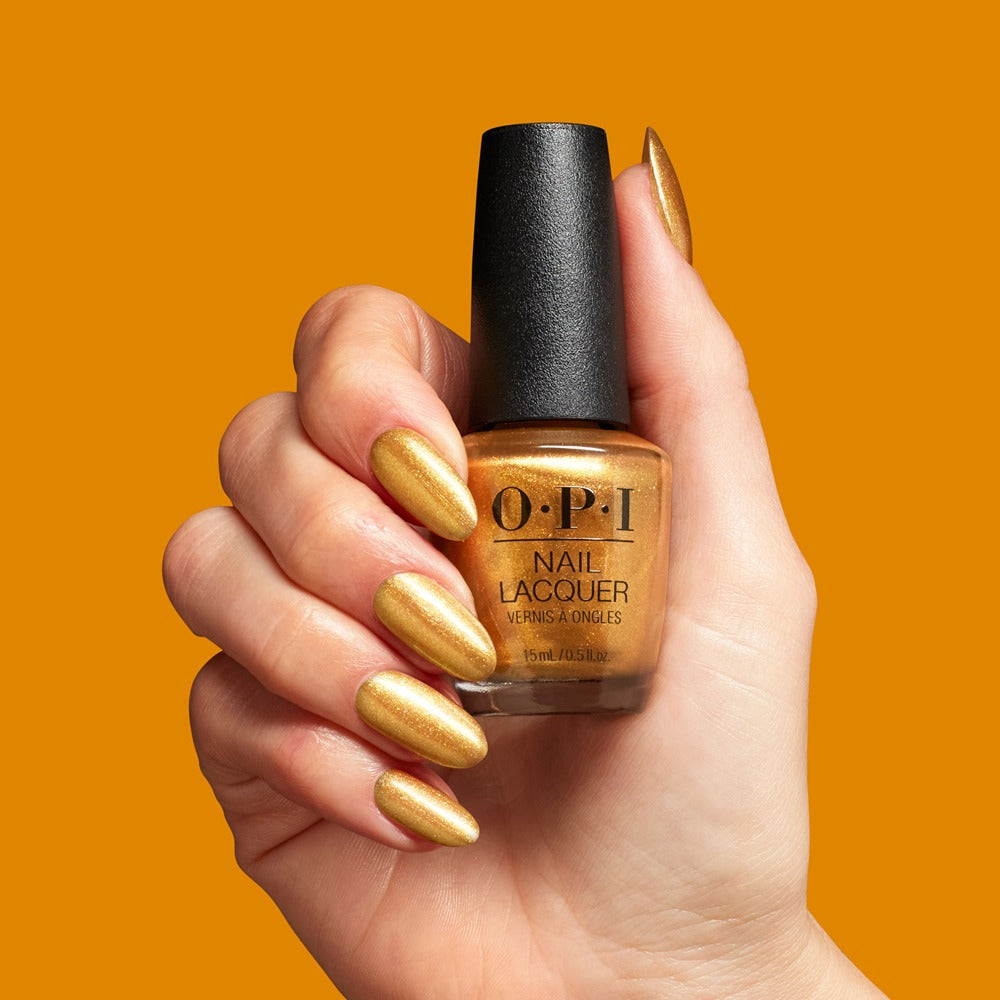 OPI Nail Lacquer Shine Nougat by Nature 15ml - Lac de Unghii Pigmentat Auriu