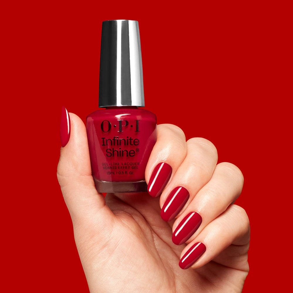 OPI Infinite Shine Gumdrop tha Ball 15ml - Lac de Unghii cu Efect de Gel Rosu