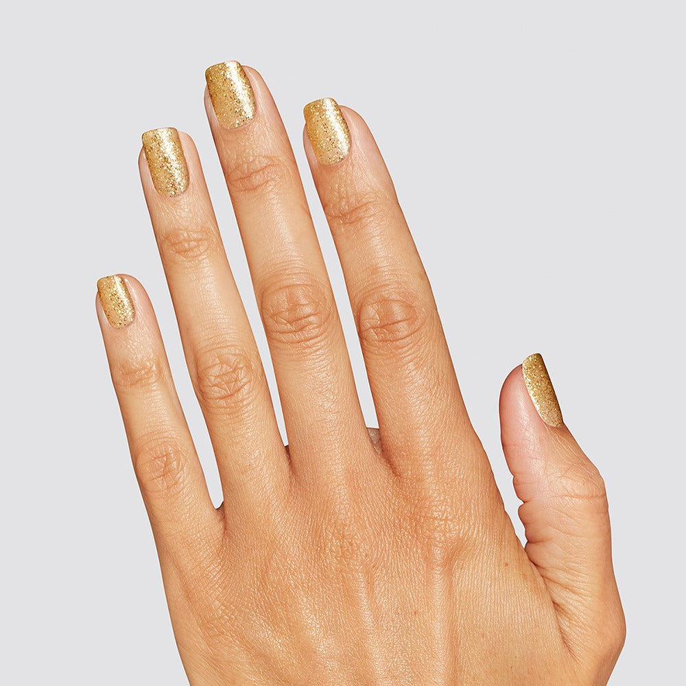 OPI Infinite Shine Sugarlips on My Tips 15ml - Lac de Unghii cu Efect de Gel Auriu