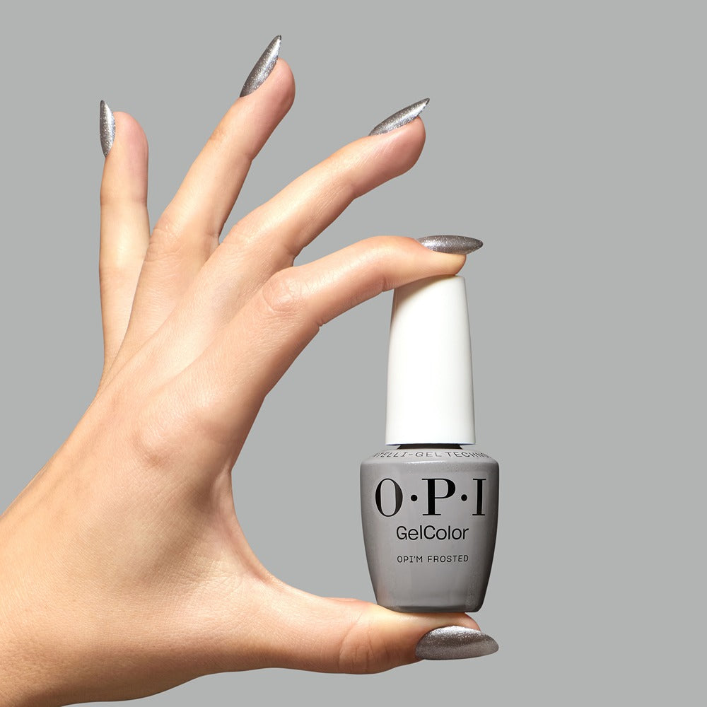 OPI Gel Color OPI’m Frosted 15ml - Lac de Unghii Semipermanent Argint