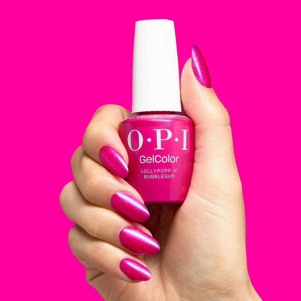 OPI Gel Color Lollypoppin’ Bubblegum 15ml - Lac de Unghii Semipermanent Roz