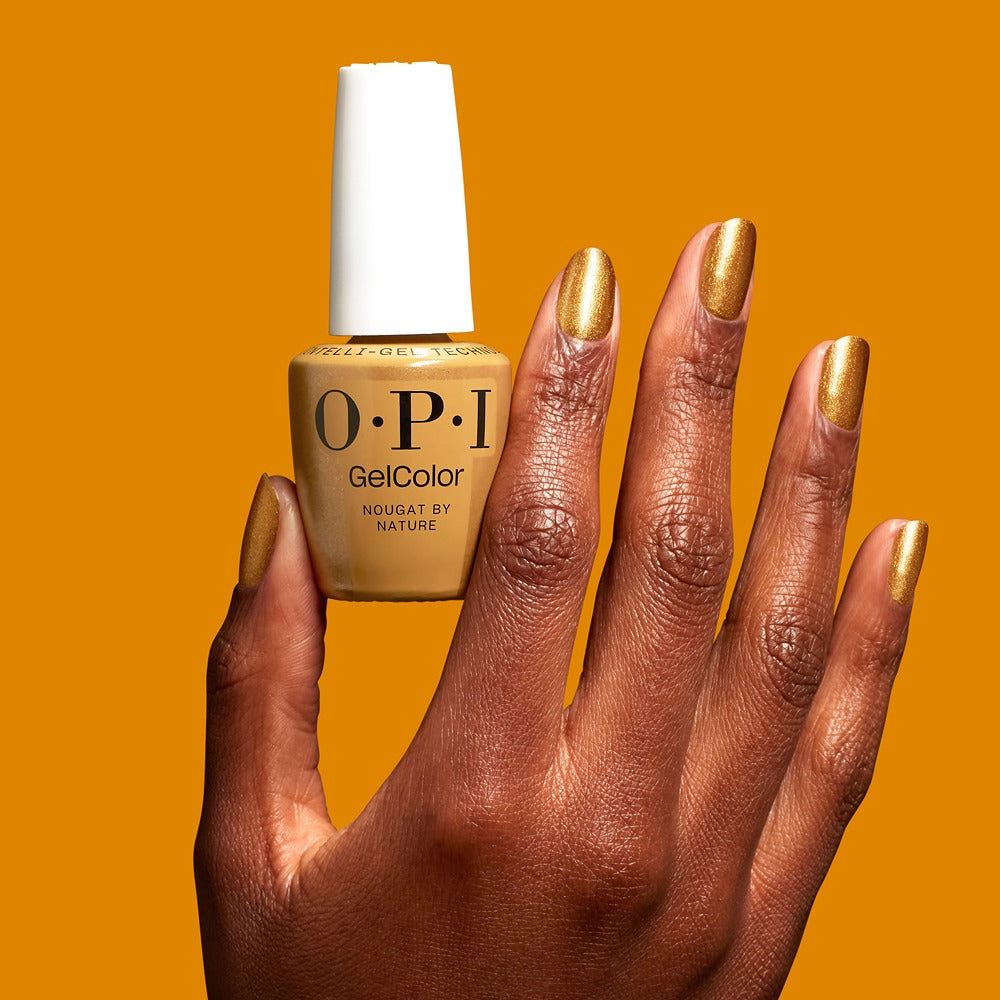 OPI Gel Color Nougat by Nature 15ml - Lac de Unghii Semipermanent Auriu