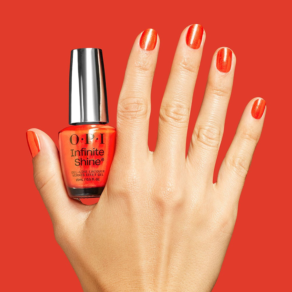 OPI Infinite Shine Shock Em Orange Portocaliu 15ml - Lac de Unghii cu Efect de Gel