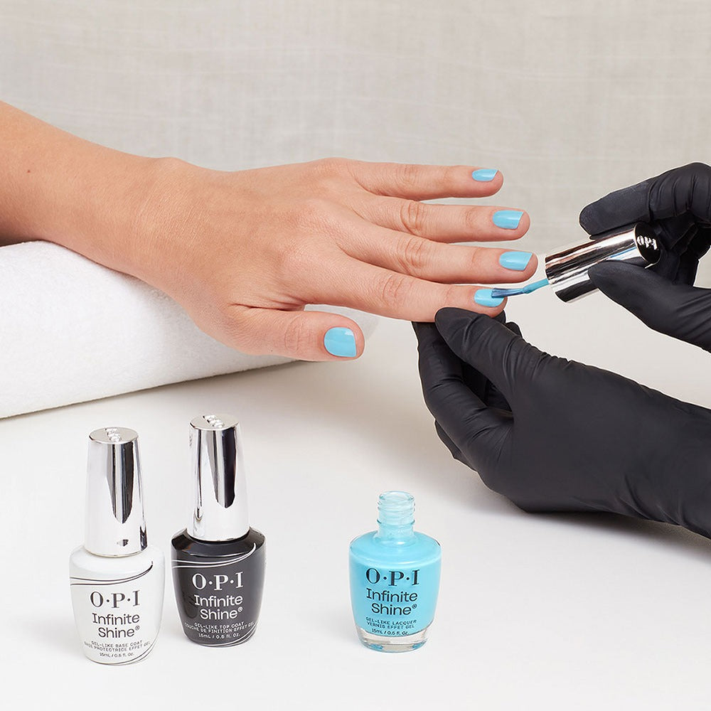 OPI Infinite Shine Sea Me Now Albastru 15ml - Lac de Unghii cu Efect de Gel