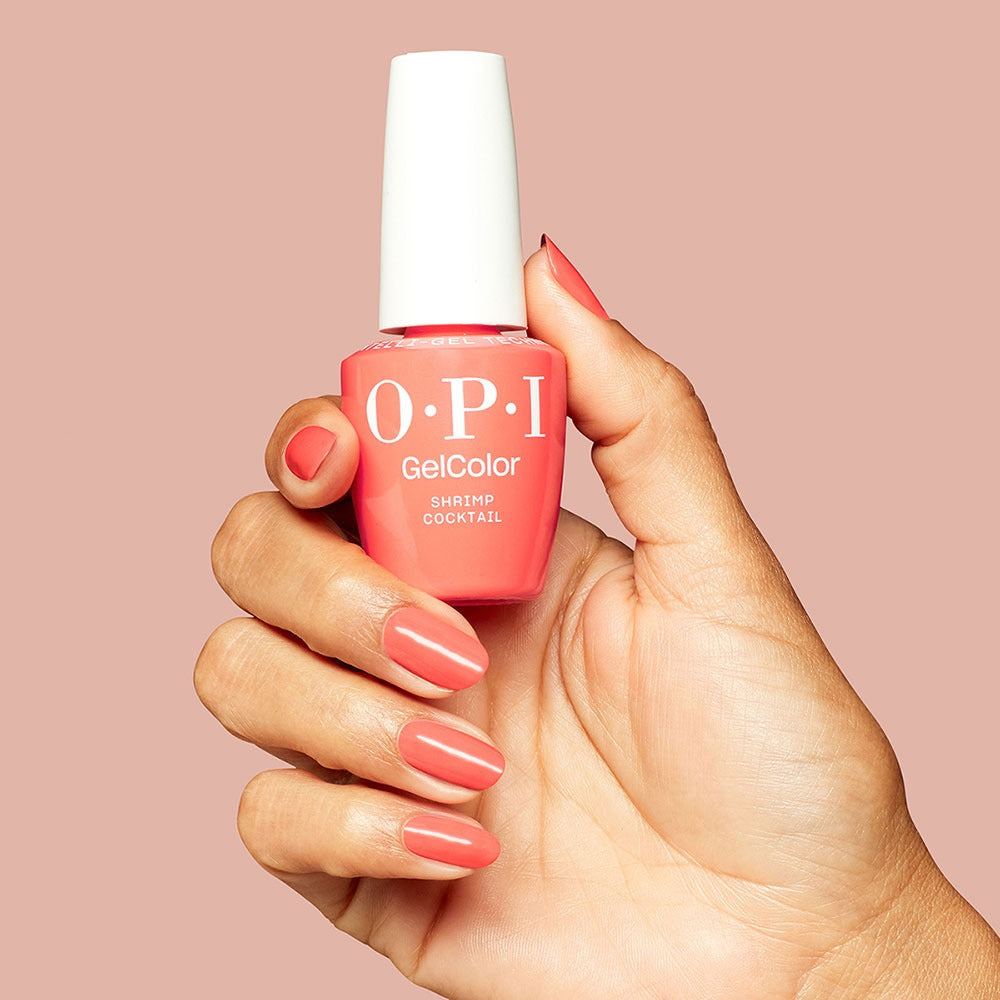 OPI Gel Color Shrimp Cocktail Portocaliu Hema-Free 15ml - Lac de Unghii Semipermanent