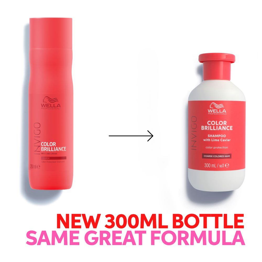 Wella Professionals Invigo Brilliance Shampoo Coarse 300ml - Sampon pentru Par Vopsit Fir Gros