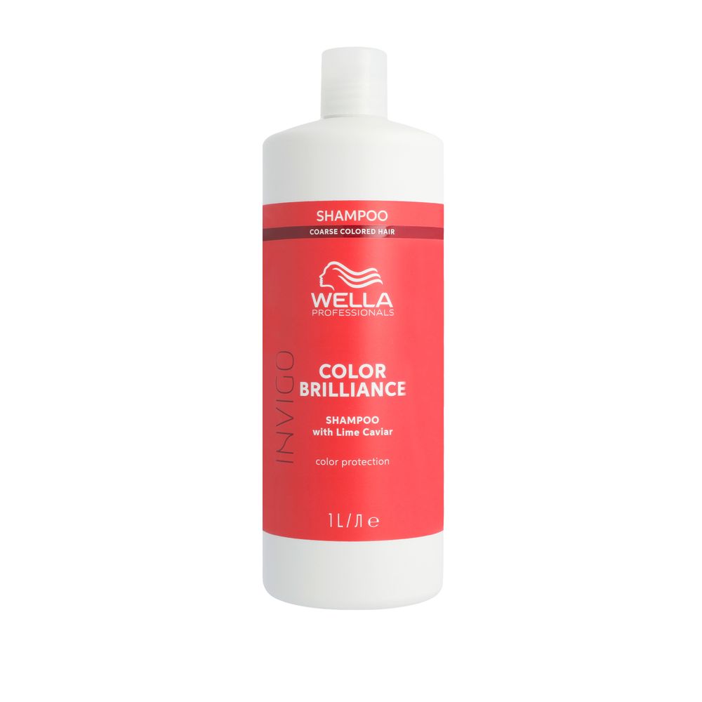 Wella Professionals Invigo Brilliance Shampoo Coarse 1000ml - Sampon pentru Par Vopsit Fir Gros - Beauty Lounge