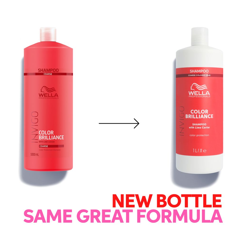 Wella Professionals Invigo Brilliance Shampoo Coarse 1000ml - Sampon pentru Par Vopsit Fir Gros - Beauty Lounge