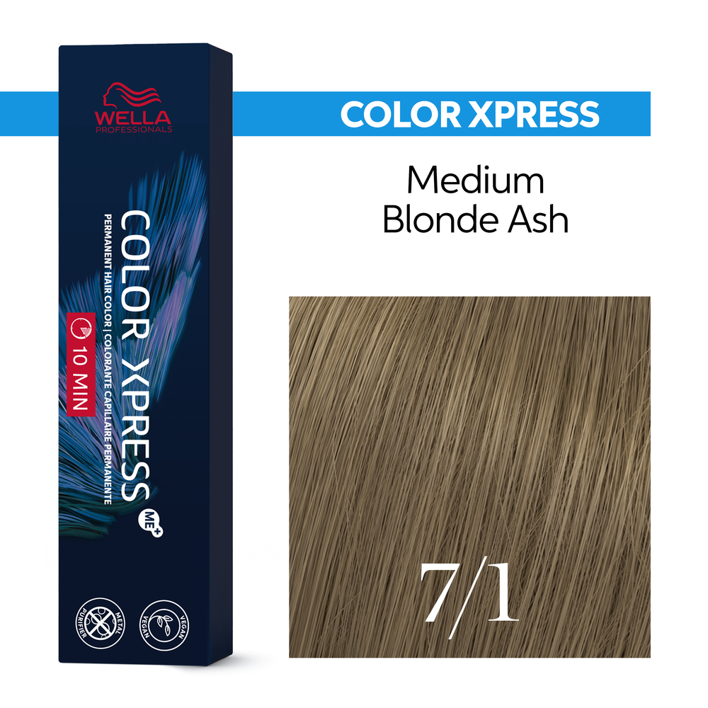 Wella Professionals Color Xpress  Medium Blonde Ash 7/1 60ml - Vopsea Permanenta - Beauty Lounge