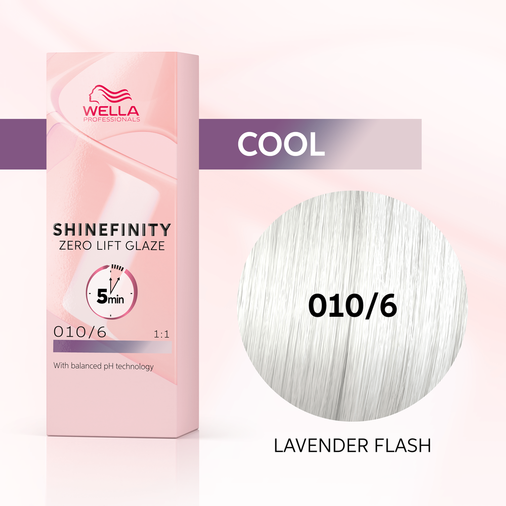Wella Professionals Shinefinity Zero Lift Glaze 010/6 Lavender Flash - Vopsea Demipermanenta 60ml