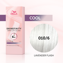 Încarcă imaginea în Galerie, Wella Professionals Shinefinity Zero Lift Glaze 010/6 Lavender Flash - Vopsea Demipermanenta 60ml
