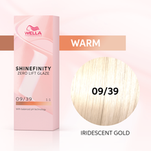 Încarcă imaginea în Galerie, Wella Professionals Shinefinity Zero Lift Glaze 09/39 Iridescent Gold – Vopsea Demipermanenta 60ml
