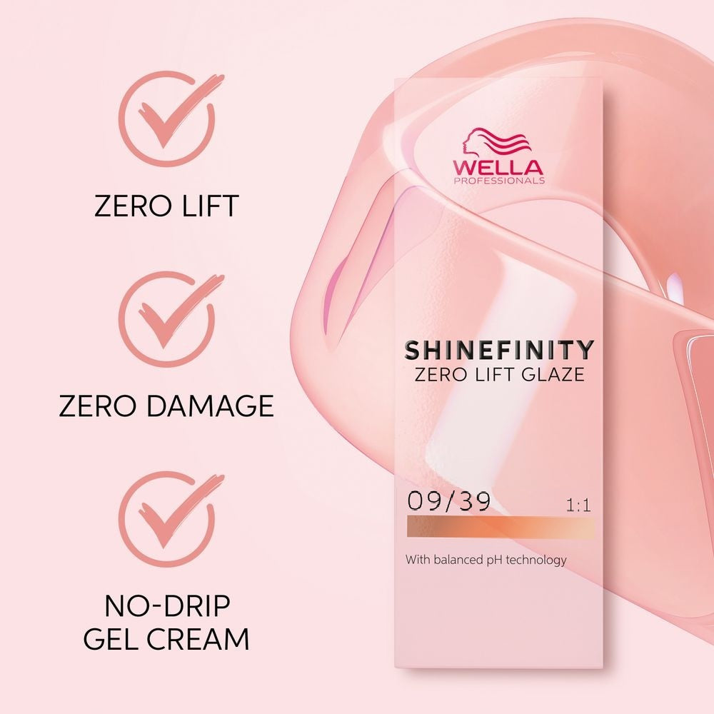 Wella Professionals Shinefinity Zero Lift Glaze 09/39 Iridescent Gold – Vopsea Demipermanenta 60ml