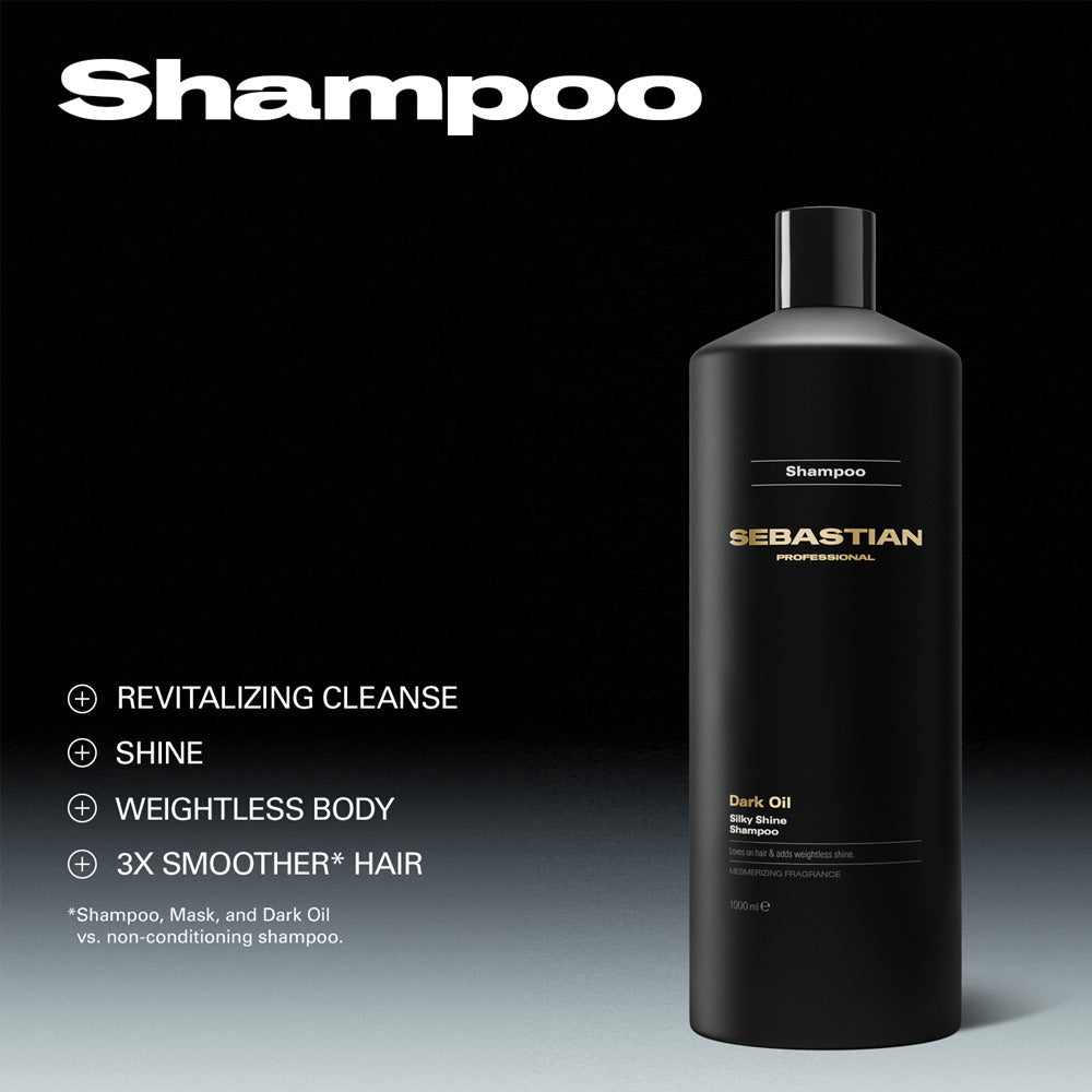 Sebastian Professional Dark Oil Silky Shine Shampoo 1000ml - Sampon Pentru Par Matasos